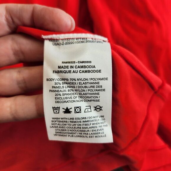 Nike Jacket Womens 1X Red Yoga Luxe Fitted Dry Fit Studio Practice Full Zip New - Picture 8 of 16